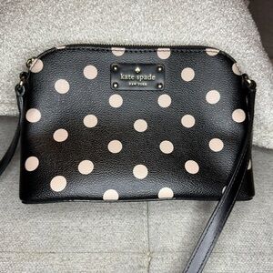 Kate Spade Black with Cream Polka Dots Crossbody